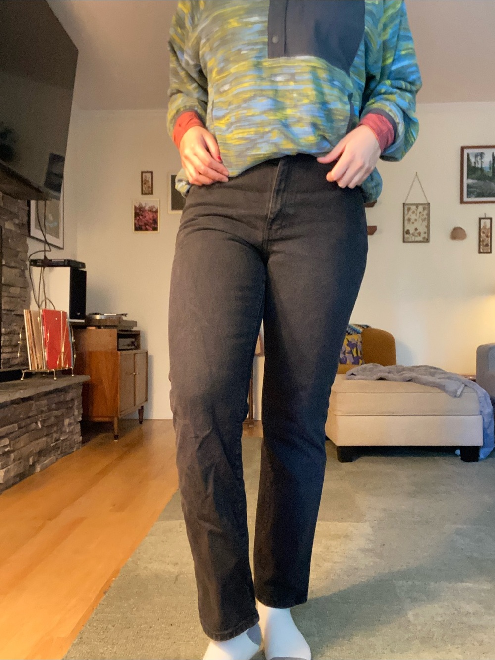 Calvin Klein Jeans High-Rise Black (Size 12) and Light Blue Jeans (Size 14)